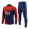 Paris Saint-Germain Quarter Zip Ensemble Sweat d'Entraînement 2023-24 Rouge Pour Homme